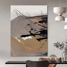 Load image into Gallery viewer, Desert Wind Trails – Earthy Tones with Dynamic Black Strokes DTP201
