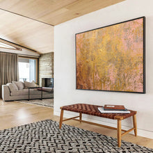 Load image into Gallery viewer, Gold - Pink Textured Abstract Painting - Perfect for Luxury Lounge &amp; Modern Gallery DKH022

