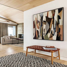 Load image into Gallery viewer, Cubist - Style Multicolor Abstract Painting on Canvas - “Fragmented Harmony” DKH621

