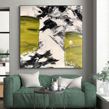 Load image into Gallery viewer, Oversized Bold Green and Black Abstract Acrylic for Modern Office &amp; Dynamic Game Room LargeART0305
