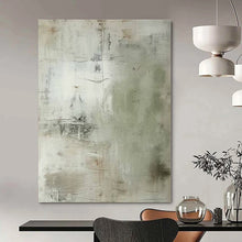Load image into Gallery viewer, Light Green - Gray Abstract Painting, Perfect for Airy Living Room &amp; Calming Reading Nook LargeART1358
