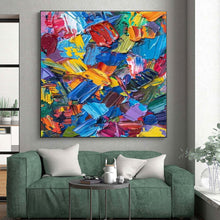 Load image into Gallery viewer, Vibrant Color Palette Knife Art - Perfect for Creative Studio &amp; Lively Restaurant LargeART0685
