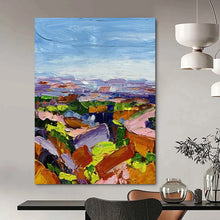 Load image into Gallery viewer, “Colorful Landscape Impasto” – Vibrant Oil Painting with Layered Textures DTP276
