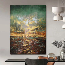 Load image into Gallery viewer, Green - Toned Abstract Landscape Art, Ideal for Nature - Lover’s Office &amp; Cozy Cottage Den LargeART1942
