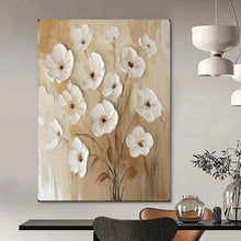 Load image into Gallery viewer, Abstract Painting 3D Textured White Flower Art for Hallway &amp; Nursery Decor LargeART2155
