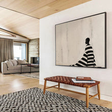 Load image into Gallery viewer, Dramatic Silhouette Abstract Painting for Modern Hallway &amp; Thoughtful Study DKH228
