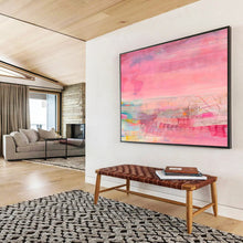 Load image into Gallery viewer, Pink - Dominant Abstract Mixed - Media Art for Feminine Boutique &amp; Gallery Pop - Up DKH035
