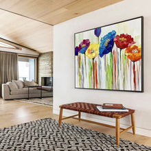 Load image into Gallery viewer, Colorful Flower Painting on Canvas - “Vibrant Blooms” DKH783

