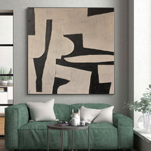 Load image into Gallery viewer, Hand - painted Extensive Black - White Geometric Abstract Acrylic Art for Modern Offices LargeART0098
