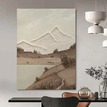 Load image into Gallery viewer, Sepia - Toned Mountain Vista – Textured Oil Landscape DTP268
