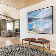 Load image into Gallery viewer, Misty Lake Reflection Large - Scale Hand - painted Abstract Acrylic Art DLZ192
