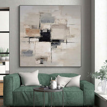 Load image into Gallery viewer, Neutral Geometric Abstraction Art for Corporate Office &amp; Modern Living Room LargeART0868
