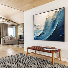 Load image into Gallery viewer, Textured Ocean Wave Abstract Painting DKH527
