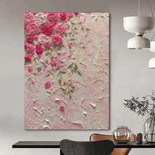 Load image into Gallery viewer, Textured Pink Rose Bouquet Abstract, Suited for Romantic Dining Room &amp; Feminine Dressing Area LargeART1985
