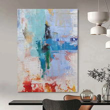 Load image into Gallery viewer, Colorful Abstract Mosaic Painting, Ideal for Eclectic Kitchen &amp; Creative Studio LargeART1390

