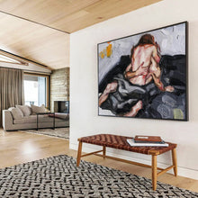 Load image into Gallery viewer, Expressive Figural Abstract Painting on Canvas - “Intimate Embrace” DKH613
