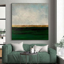 Load image into Gallery viewer, Gold - Lined Sea and Sky Acrylic Art - Ideal for Coastal - inspired Bedroom &amp; Elegant Dining Room LargeART0644
