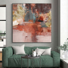 Load image into Gallery viewer, Warm Abstract with Red and Gold Acrylic Art - Suited for Cozy Living Room &amp; Rustic - style Restaurant LargeART0583
