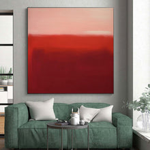 Load image into Gallery viewer, Large - Scale Red Gradient Abstract - Ideal for Luxury Bedroom &amp; Sophisticated Dining Room LargeART0744
