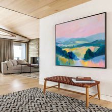 Load image into Gallery viewer, Color - Drenched Landscape Abstract Painting for Lakeside Villa &amp; Artistic Retreat DKH210
