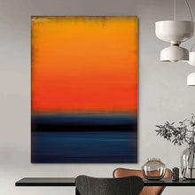 Load image into Gallery viewer, Sunset Horizon Abstract Canvas Painting, Great for Coastal Living Room &amp; Inspirational Office LargeART1183
