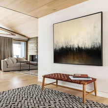 Load image into Gallery viewer, Beige, Gray &amp; Black Abstract Minimalist Art - Perfect for Modern Office &amp; Quiet Library DKH048

