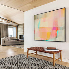 Load image into Gallery viewer, Soft Color Block Abstract Art for Minimalist Nursery &amp; Calm Office DKH053
