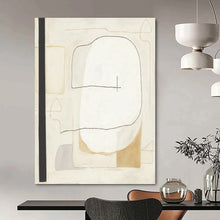 Load image into Gallery viewer, “Simple Line Abstract Forms” - Modernist Abstract Acrylic DTP025
