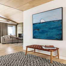 Load image into Gallery viewer, Minimalist Coastal Abstract Painting for Beach House &amp; Serene Office DKH217

