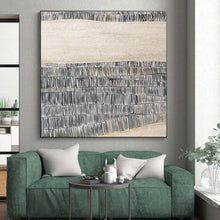 Load image into Gallery viewer, Custom Large Gray Textured Waves - Great for Industrial - Chic Café &amp; Minimalist Art Studio LargeART0729
