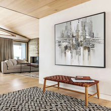 Load image into Gallery viewer, Monochrome Cityscape - Urban Living Room Art LargeART1551

