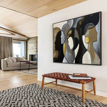 Load image into Gallery viewer, Hand - painted Stylized Female Silhouettes Acrylic Art for Empowering Home Office Spaces LargeART1688
