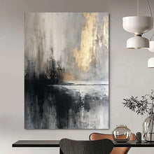 Load image into Gallery viewer, Monochrome Gold - Accent Landscape Acrylic Art, Fit for Library &amp; Study LargeART1018
