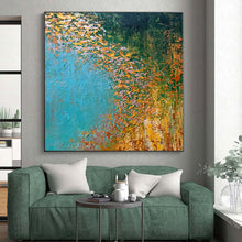 Load image into Gallery viewer, Hand - painted Massive Riverbank Abstract Scene Acrylic Art for Rustic Dining Rooms LargeART0067
