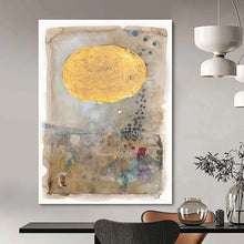 Load image into Gallery viewer, Mixed Media Abstract Painting with Gold, Perfect for Art Gallery &amp; Sophisticated Home Office LargeART1814
