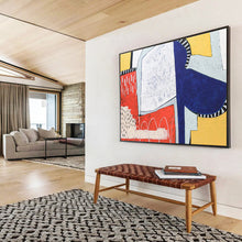Load image into Gallery viewer, Bold Color - Block Geometric Abstract Painting on Canvas DKH544
