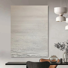 Load image into Gallery viewer, Hand - painted Large - scale Light Gray Textured Abstract Acrylic Art for Minimalist Hallways LargeART0124
