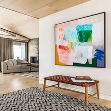 Load image into Gallery viewer, Colorful Mixed - Shape Abstract Painting for Eclectic Home Office &amp; Art Gallery Pop - Up DKH054
