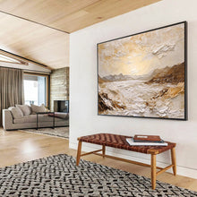 Load image into Gallery viewer, Textured Mountain - Sea Abstract Painting (Revisited) DKH460
