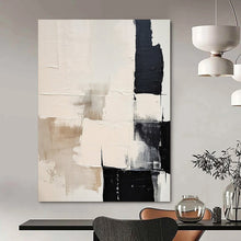 Load image into Gallery viewer, Neutral &amp; Black Abstract Acrylic Art, A Hit for Lounge &amp; Hotel Lobbies LargeART0978
