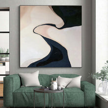 Load image into Gallery viewer, Curved Dark Line on Light Background Acrylic Art - Ideal for Minimalist Bedroom &amp; Modern Office Lounge LargeART0664
