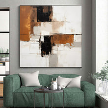 Load image into Gallery viewer, Brown - Black - White Geometry Art for Modern Office &amp; Minimalist Home LargeART0836
