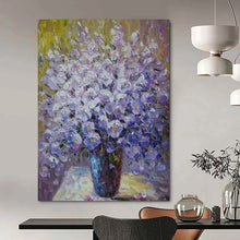 Load image into Gallery viewer, Impressionistic Purple Flower Bouquet Abstract Painting - Suits Dining Room &amp; Conservatory LargeART2350
