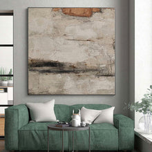 Load image into Gallery viewer, Hand - painted Large - sized Textured Neutral - Toned Abstract Acrylic Art for Minimalist Hallways LargeART0101
