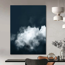 Load image into Gallery viewer, Lone Cloud in Dark Sky – Minimalist Sky Study in Oil DTP233
