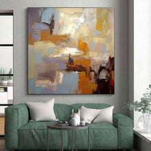 Load image into Gallery viewer, Soft Color Palette Abstract Acrylic Art - Ideal for Scandinavian - inspired Bedroom &amp; Calming Reading Nook LargeART0608
