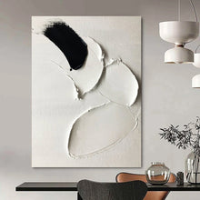 Load image into Gallery viewer, “Black and White Impasto” - Minimalist Textured Art on Canvas DKH1665
