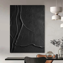 Load image into Gallery viewer, Black Textured Abyss Acrylic Art, Ideal for Modern Gothic Living Room &amp; Dramatic Home Theater LargeART1069
