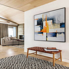 Load image into Gallery viewer, Geometric Abstract Painting with Bold Colors for Creative Studio &amp; Urban Loft DKH220
