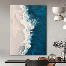 Load image into Gallery viewer, Aerial Ocean View Painting, Suited for Beach House Entryway &amp; Coastal - Inspired Living Room LargeART1400
